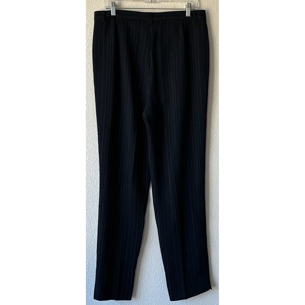 Garfield & Marks Sydney Trouser Black Pinstriped Pants Women's Size 14 Slacks - Picture 4 of 9